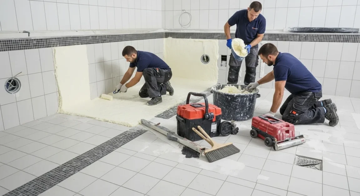 شركة عزل حمامات ومسابح بحائل