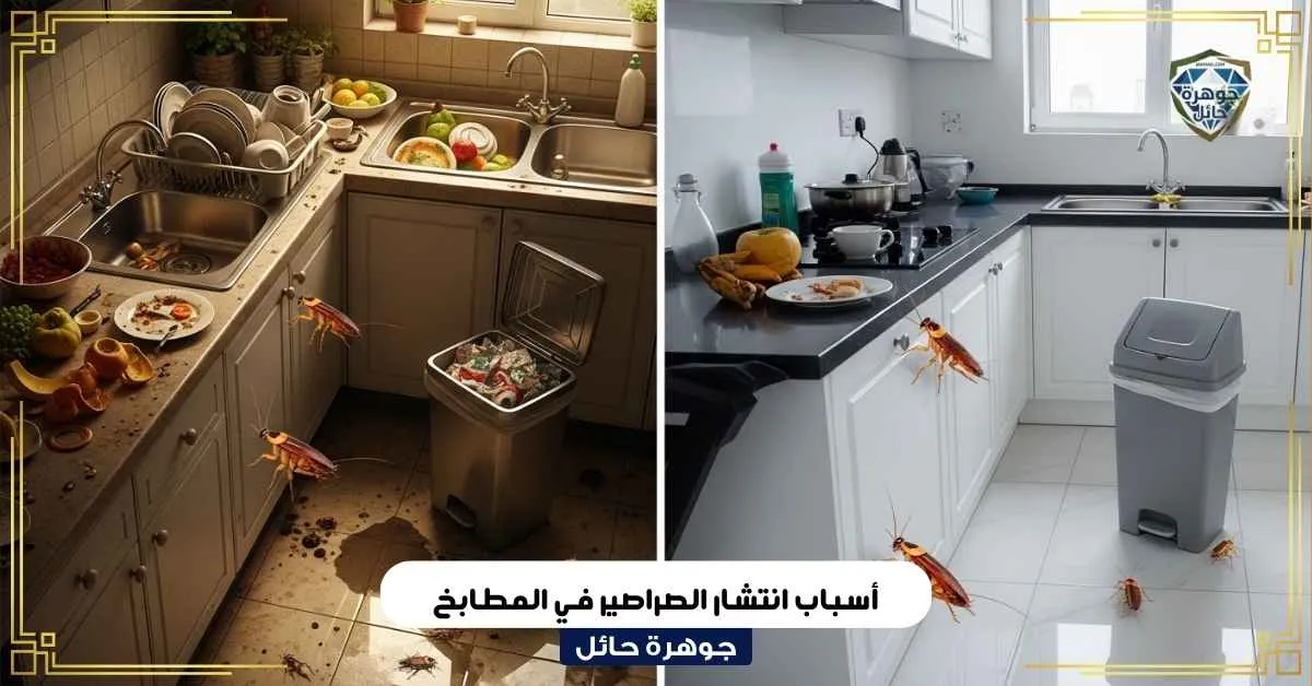 أسباب انتشار الصراصير في المطابخ