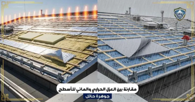 مقارنة بين العزل الحراري والمائي للأسطح