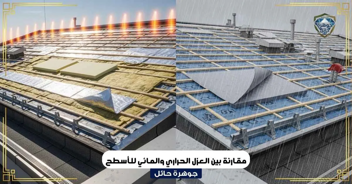 مقارنة بين العزل الحراري والمائي للأسطح