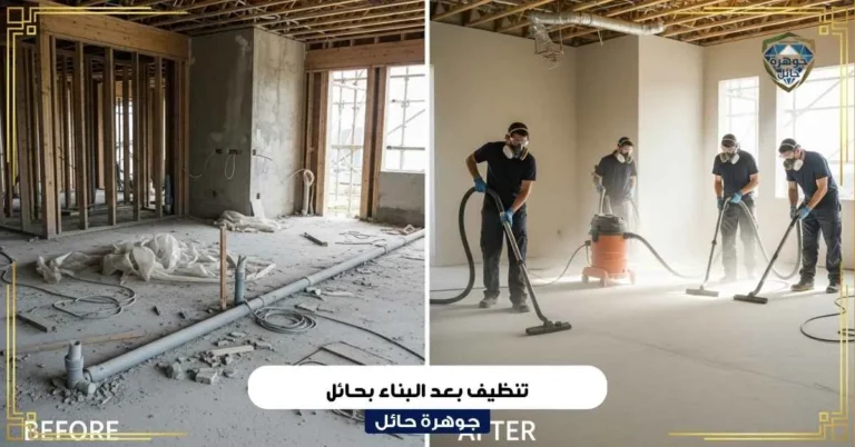 تنظيف بعد البناء بحائل