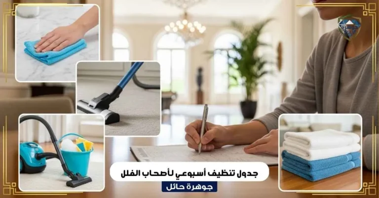 جدول تنظيف أسبوعي لأصحاب الفلل