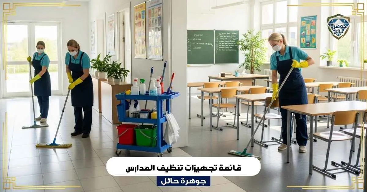 قائمة تجهيزات تنظيف المدارس