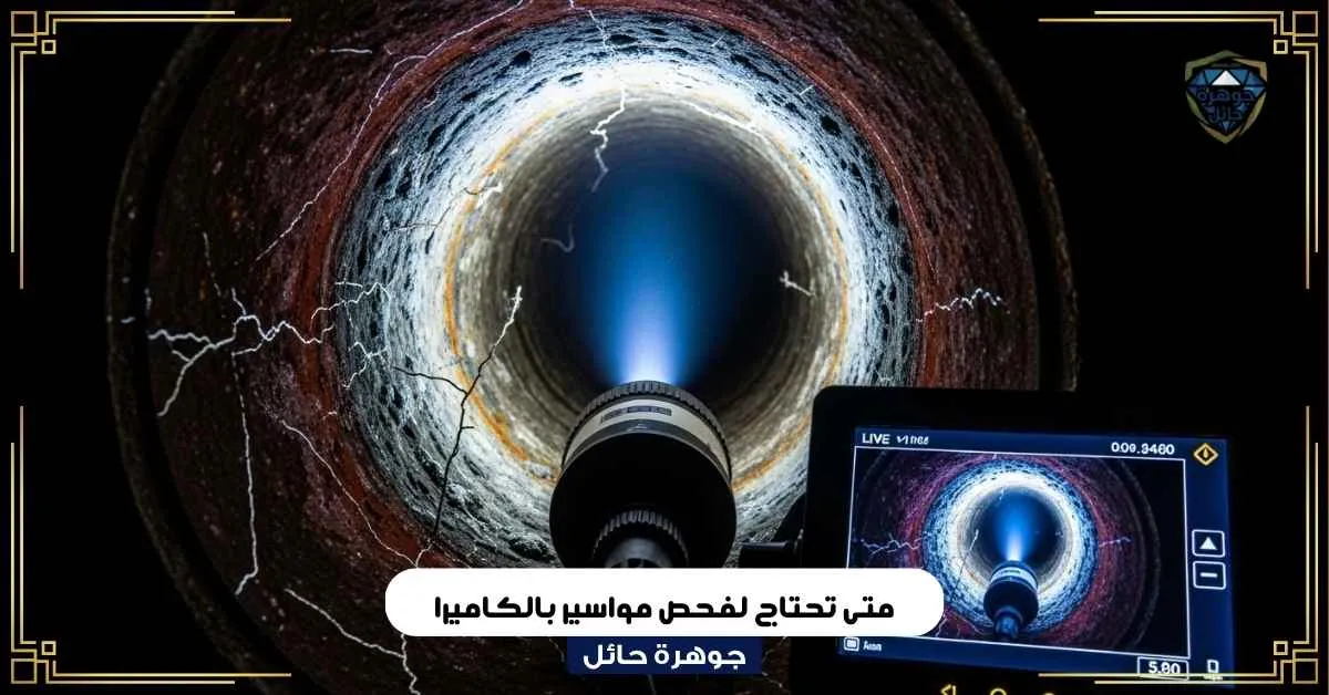 متى تحتاج لفحص مواسير بالكاميرا